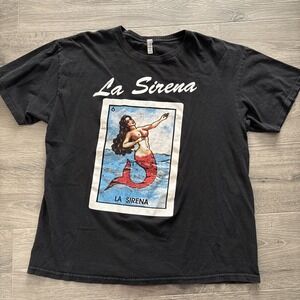 Vintage Mexican T-Shirt La Sirena #6 Lotería Mermaid T-shirt XL alstyle